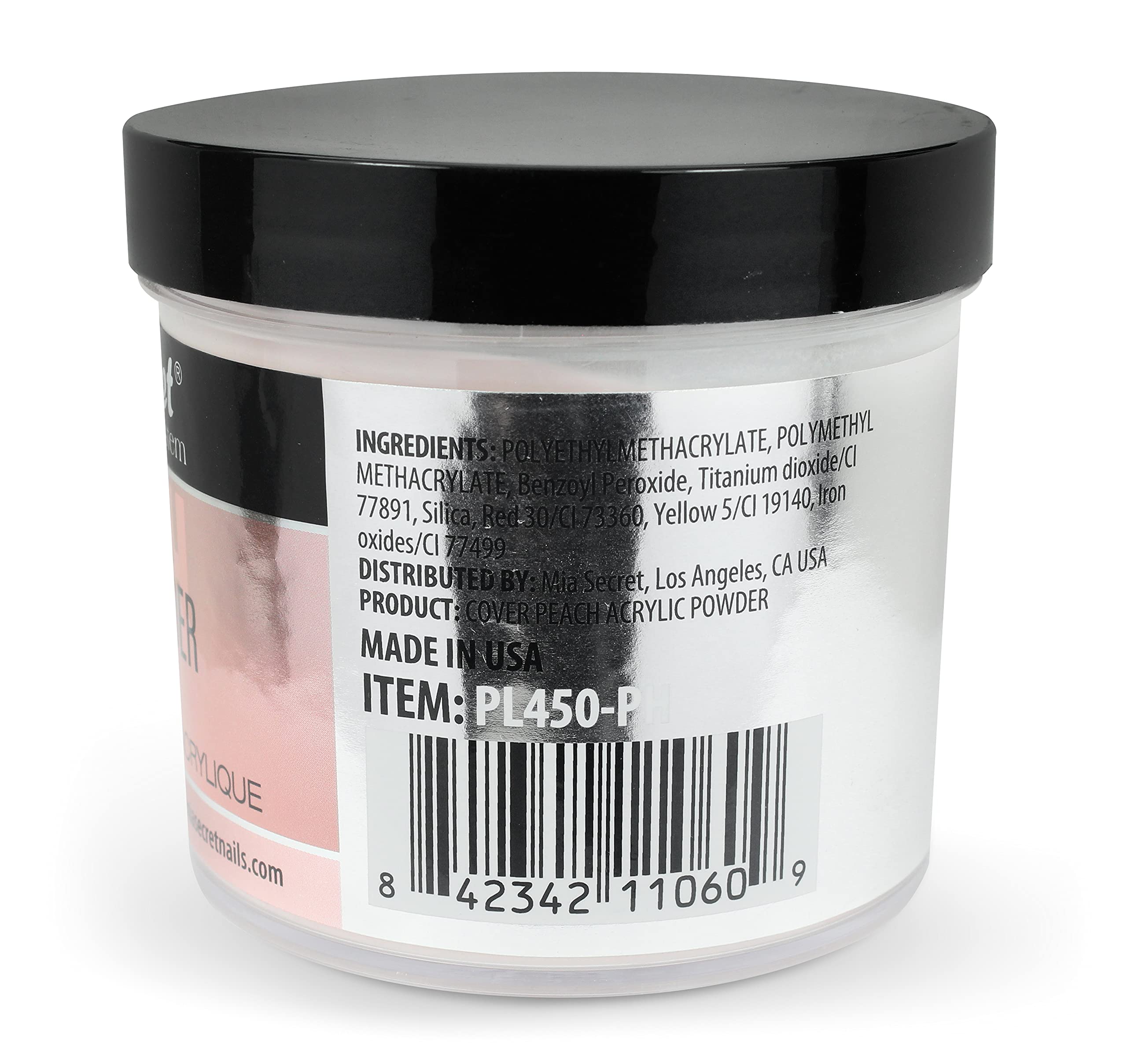 Mia Secret Peach Cover Acrylic Powder 8 oz – Salon-Quality Nails, Easy Coverage