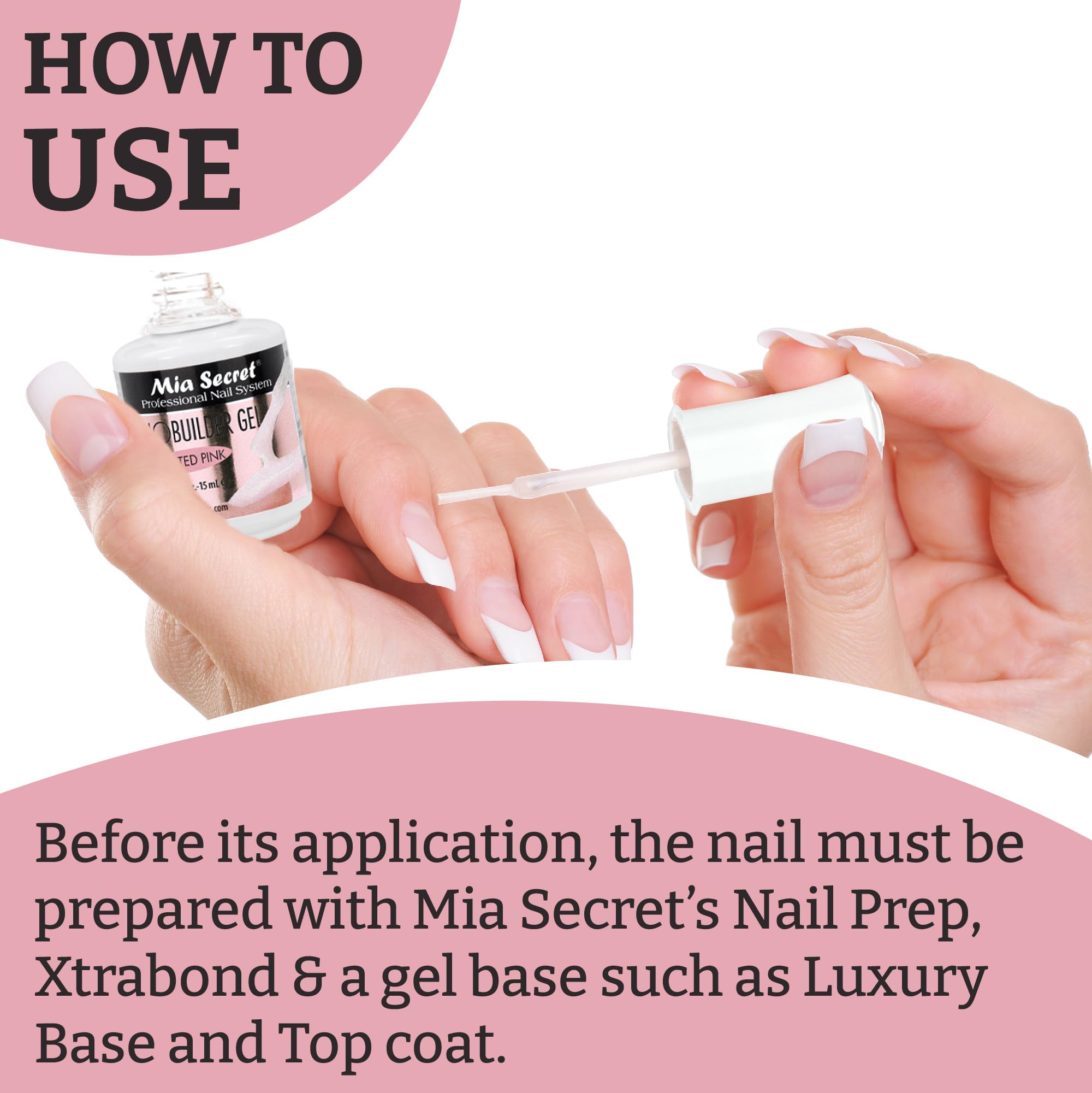 Mia Secret Frosted Pink BioBuilder Gel – Structuring Gel for Nail Extensions