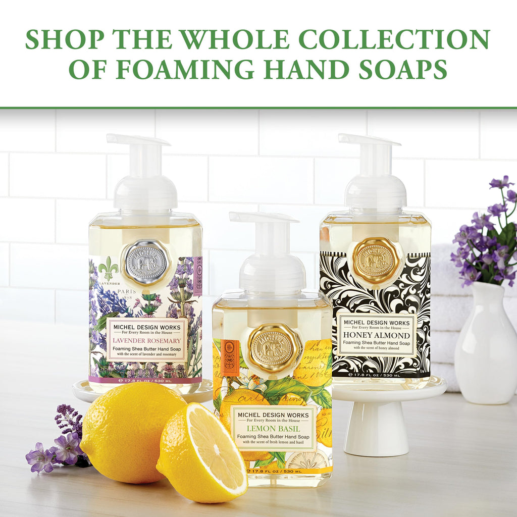 Michel Design Works Lemon Basil Foaming Hand Soap – 3 Pack (17.8 fl oz each)