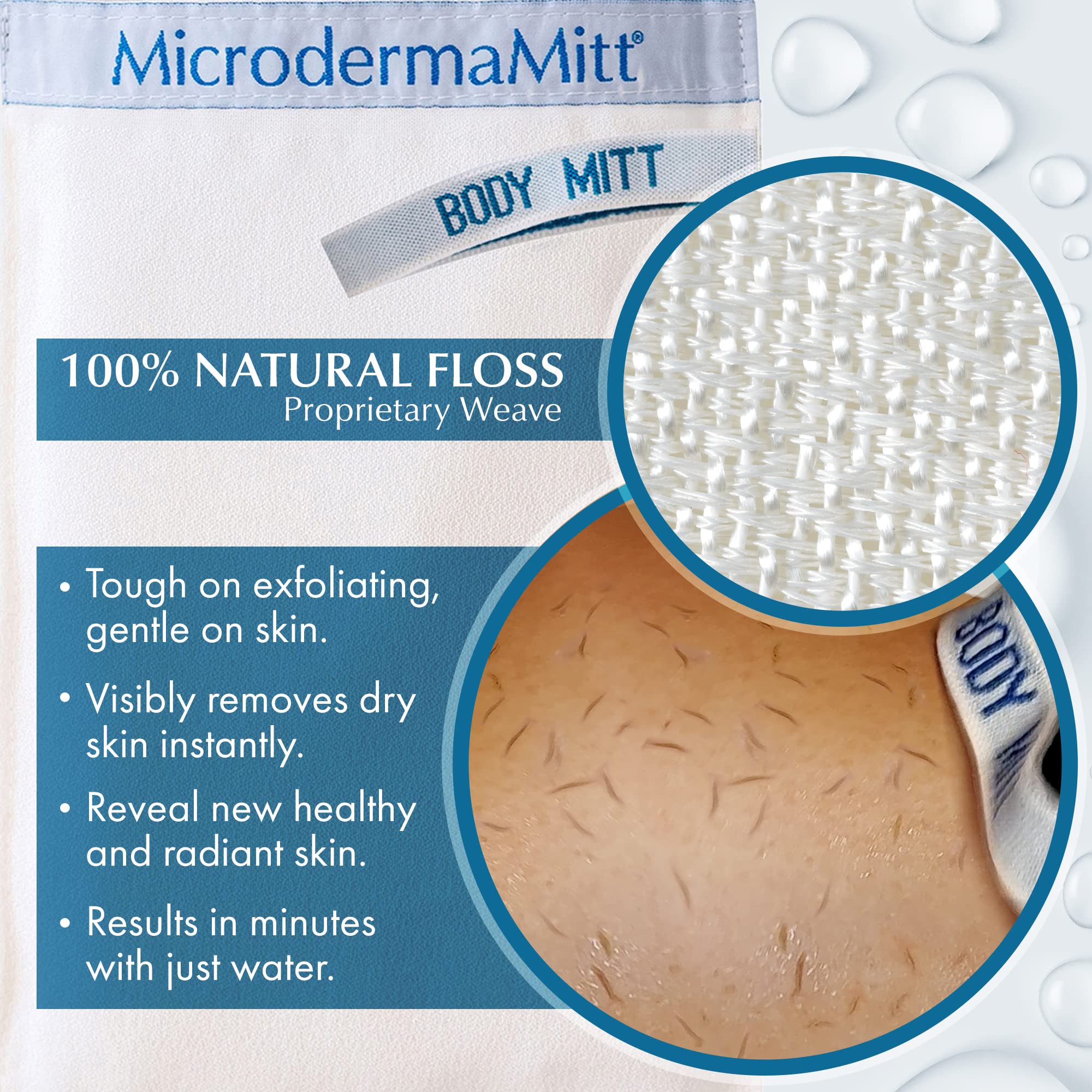 MicrodermaMitt Original Deep Exfoliating Mitt for Body | Premium Turkish Kessa Glove