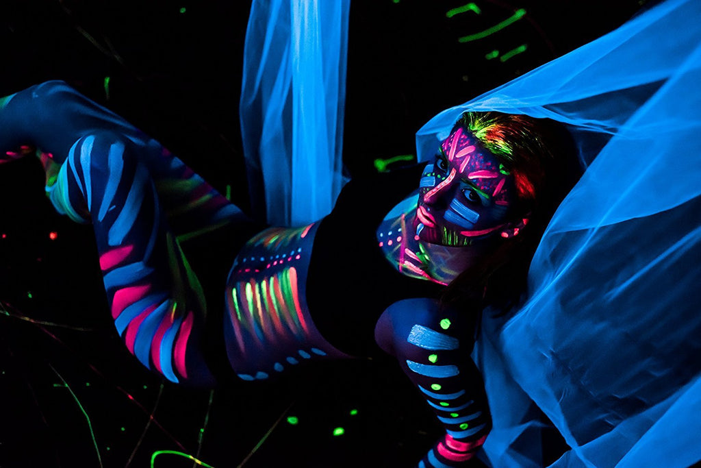 Midnight Glo UV Neon Face & Body Paint – 8 Color 2oz Set