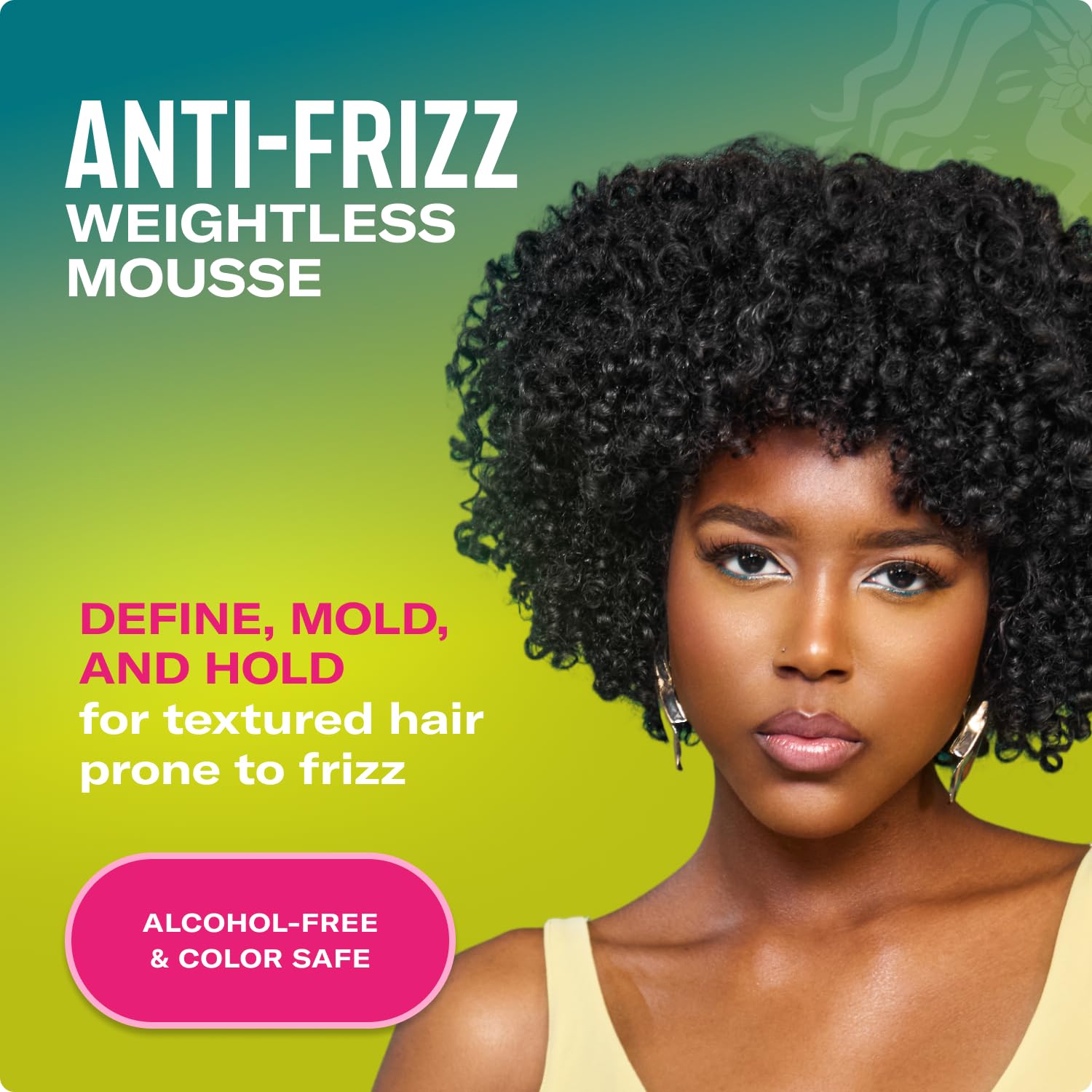 Mielle Organics Avocado & Tamanu Curly Mousse – Medium Hold & Frizz Control