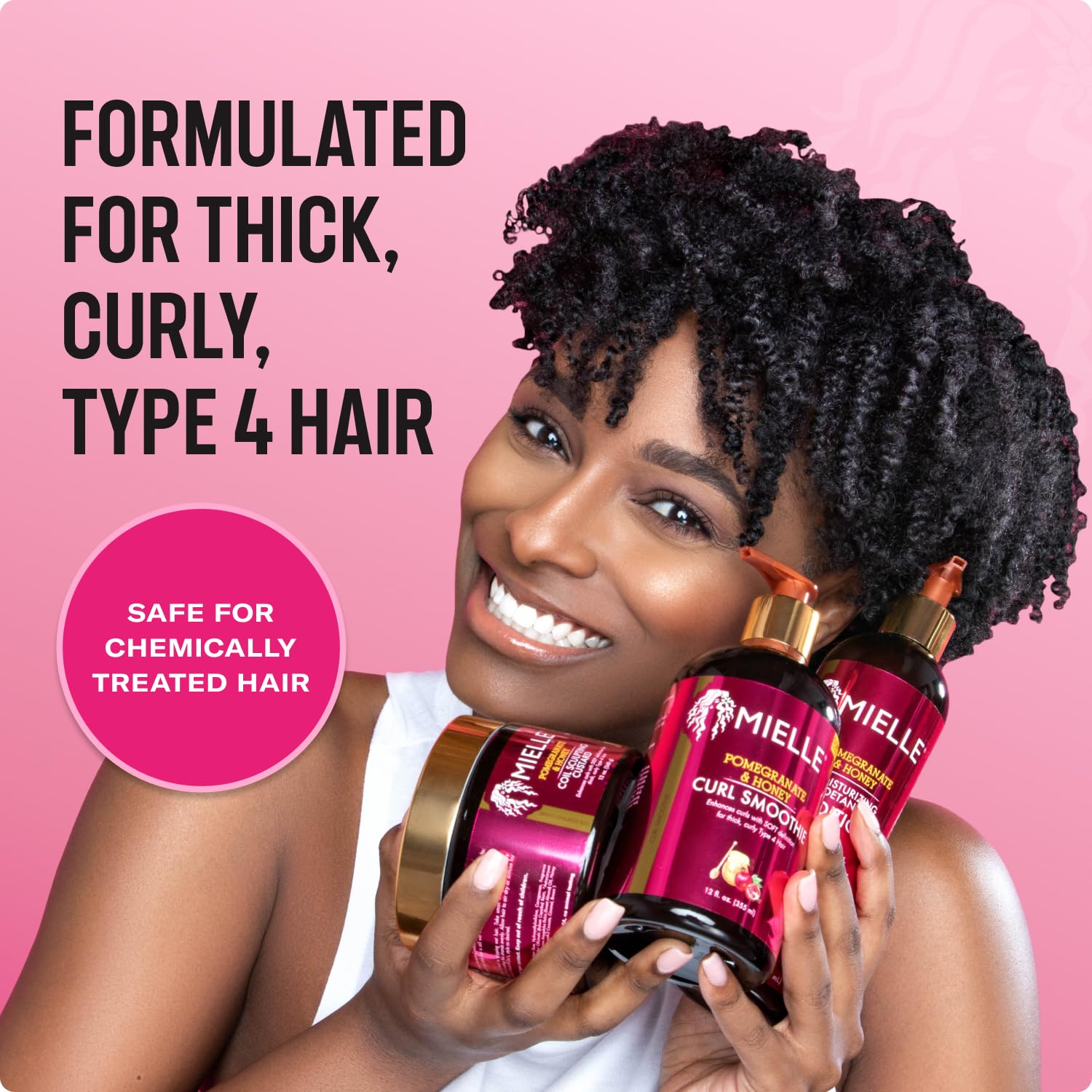 Mielle Organics Pomegranate & Honey Twin Pack Shampoo & Conditioner for Type 4 Hair