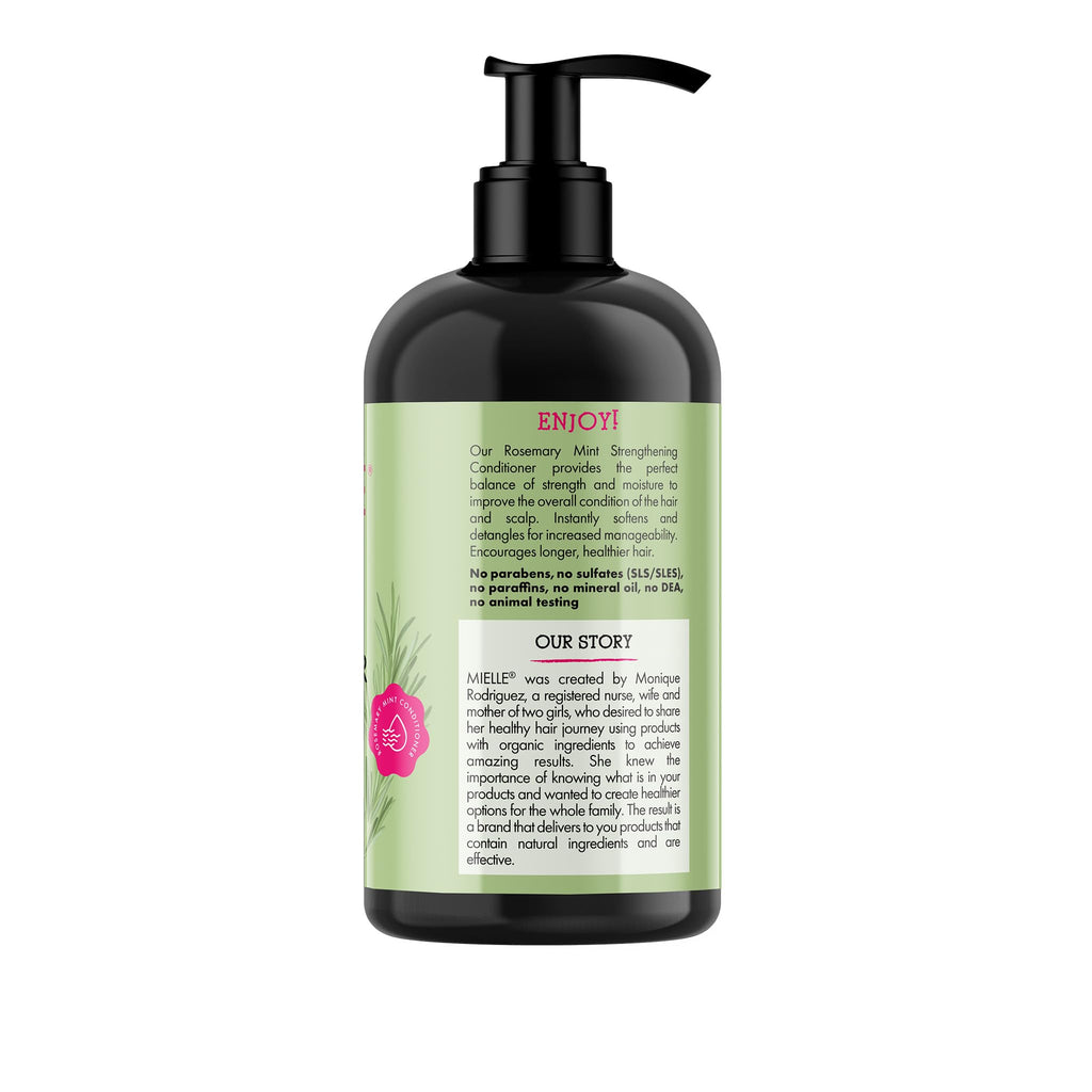 Mielle Organics Rosemary Mint Strengthening Hair Conditioner – Biotin, Detangling & Hydration (12 oz)