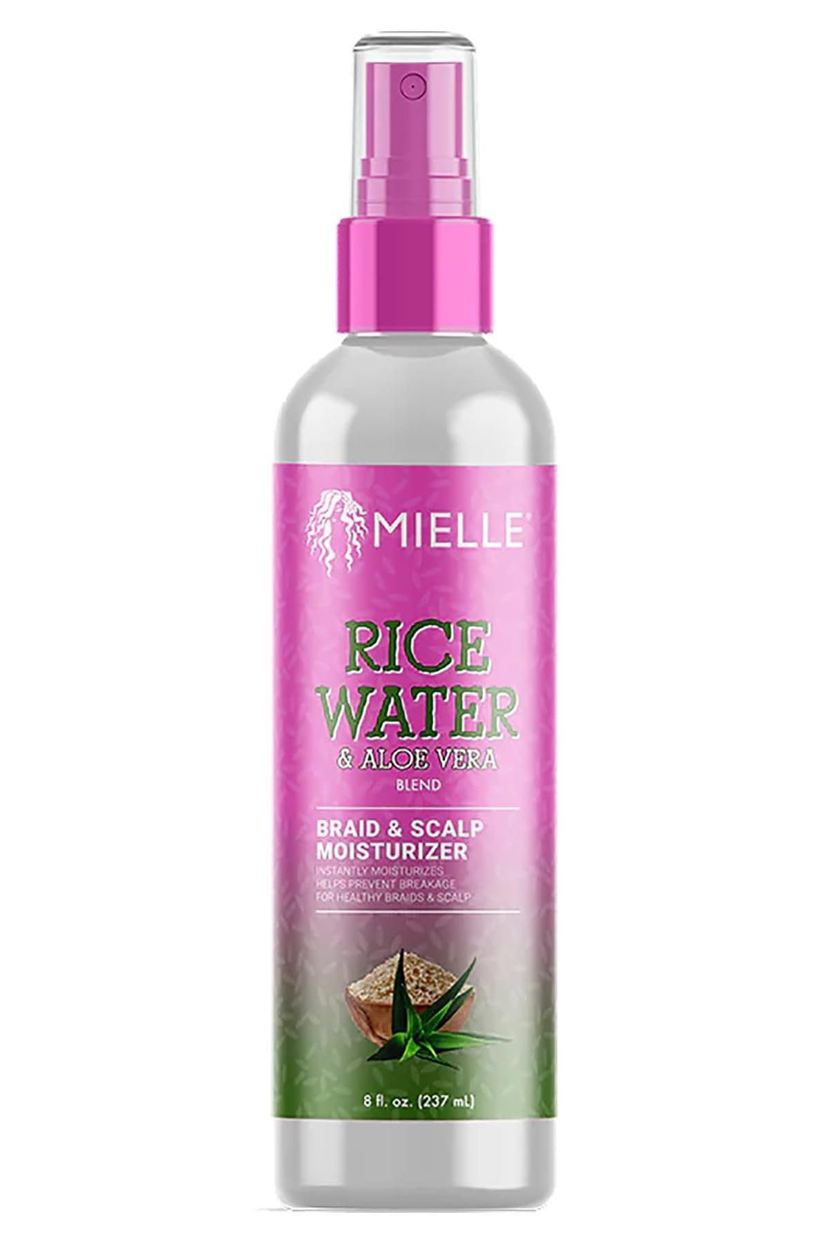 Mielle Rice Water & Aloe Vera Blend Braid & Scalp Moisturizer – 8 Fl Oz (Pack of 2)
