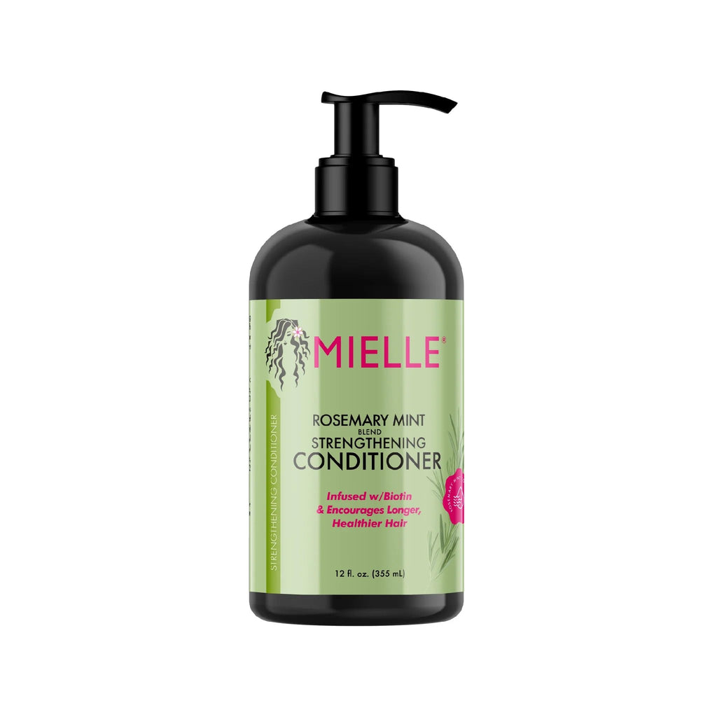 Mielle Rosemary Mint Biotin Infused Strengthening Shampoo & Conditioner Bundle – Stronger, Healthier Hair