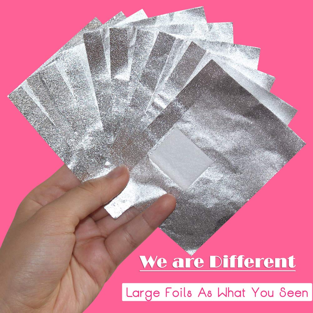 MIILYE Nail Polish Remover Foil Wraps with Pre-attached Lint-Free Pad (300 Wraps)