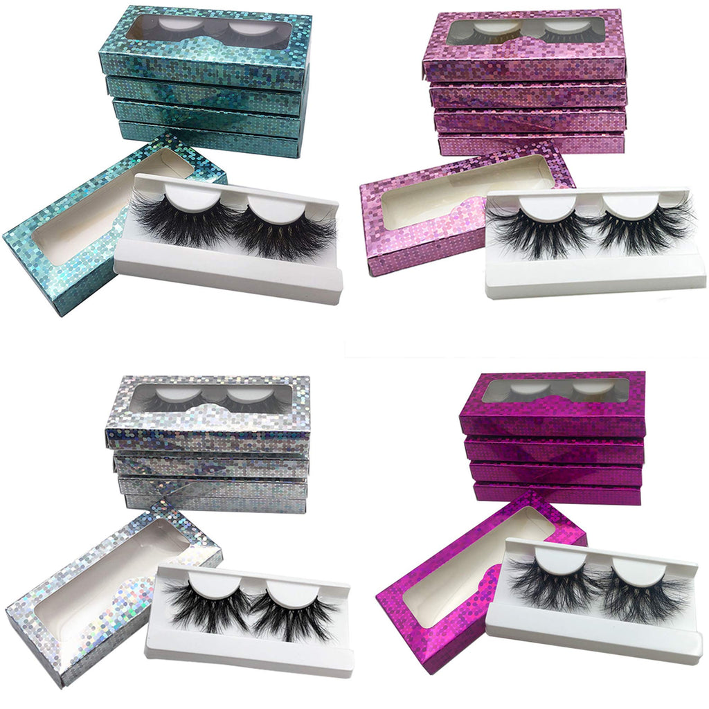 Mikiwi 20-Pack 25mm Real Mink False Eyelashes – Handmade 3D Full-Strip, Cruelty-Free, Dramatic Black Lashes, 20 Pairs