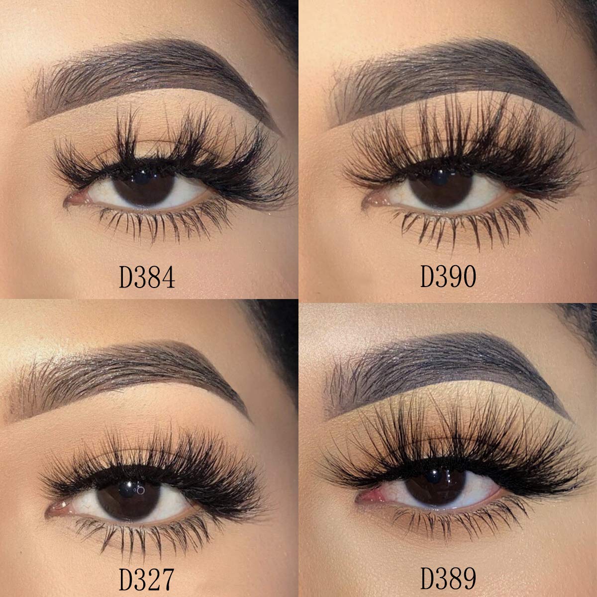 Mikiwi 3D Mink Lashes - 4 Styles Dramatic 5D Strip Lashes Pack-4