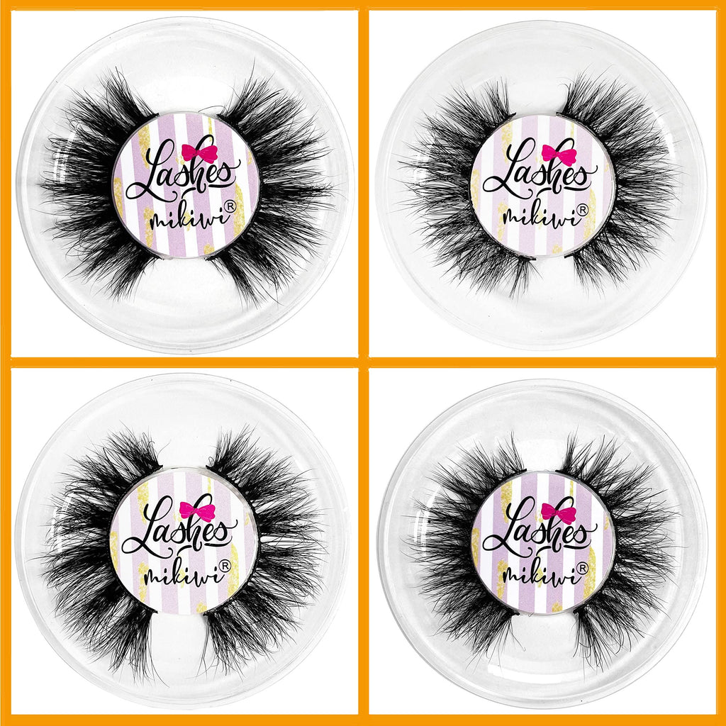 Mikiwi Mink Lashes Natural Look – 5D 14-18mm, Cruelty-Free Reusable Lashes