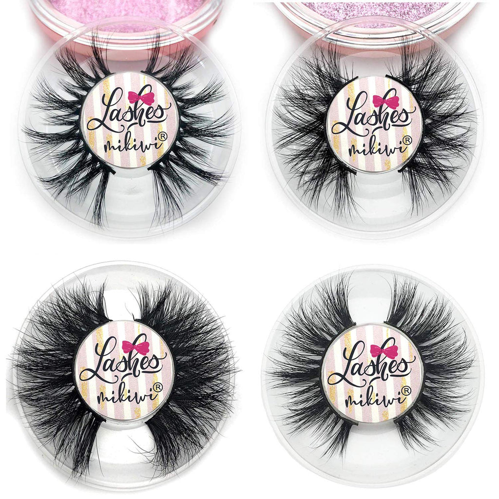 Mikiwi 3D Mink Lashes - 4 Styles Dramatic 5D Strip Lashes Pack-4