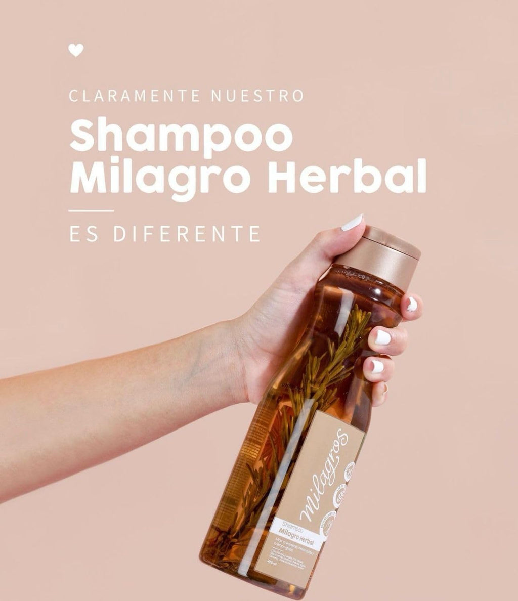 Milagros Herbal Shampoo & Biorepolarizer | Hair Strength, Shine & Renewal | Colombia