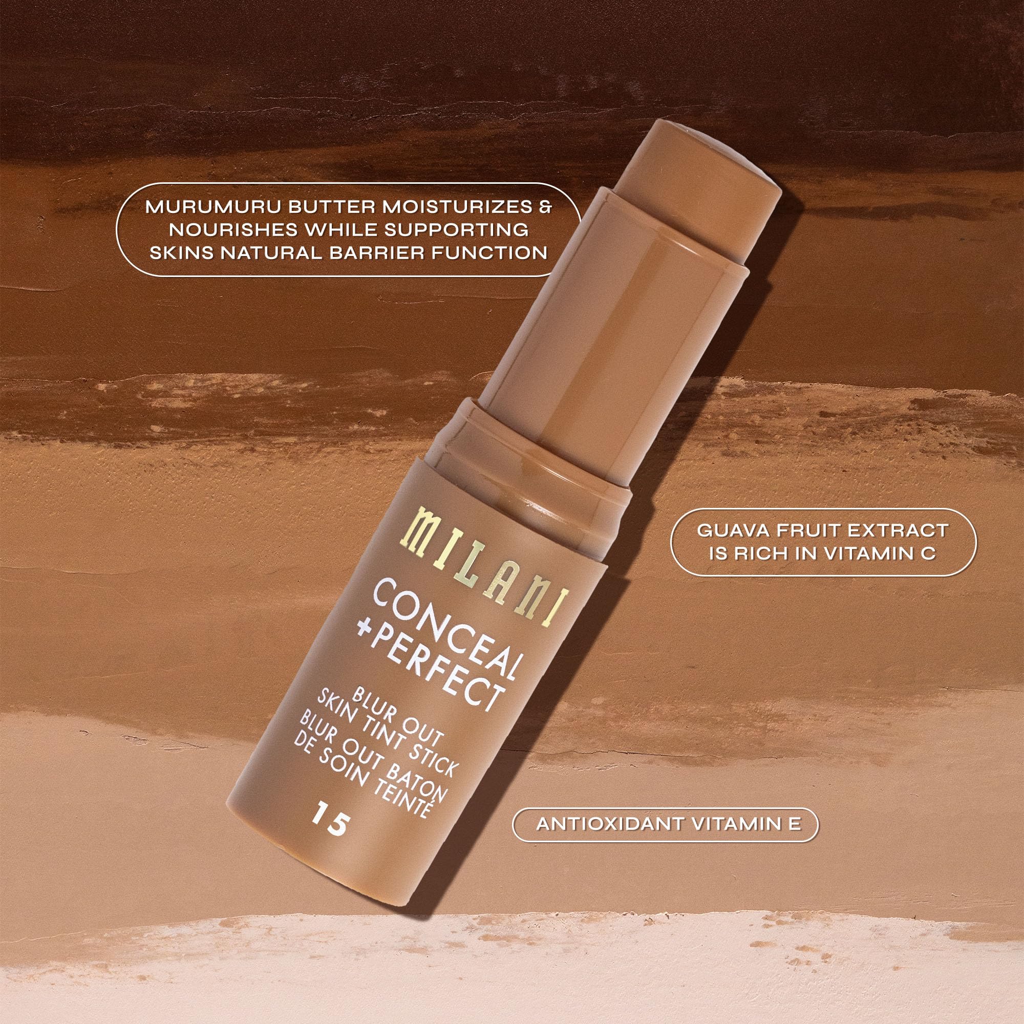 Milani Conceal + Perfect Skin Tint Stick Shade 09 – Blur Out, Buildable Coverage