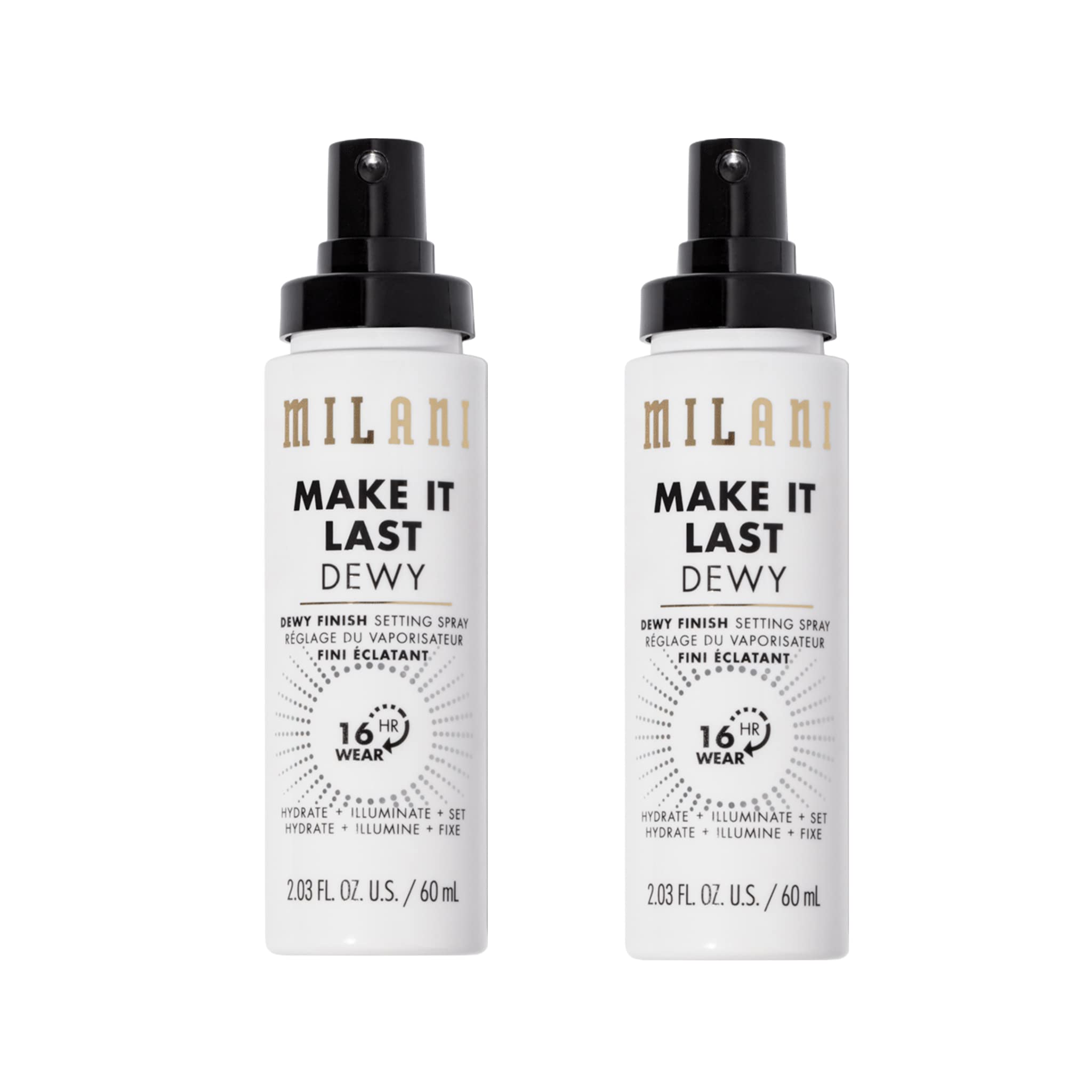 Milani Make It Dewy Setting Spray + Primer (2 Pack) – Hydrate, Glow & Set