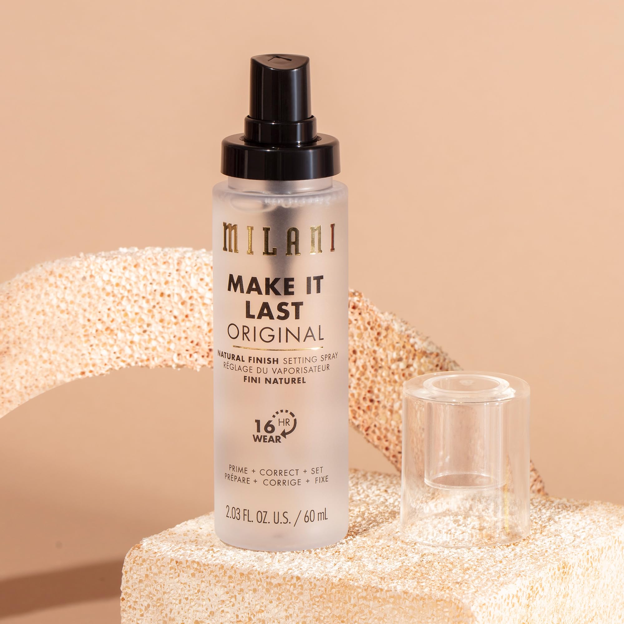 Milani Make It Last Setting Spray + Primer Original – Natural Finish with Niacinamide, 2-Pack (2.03 fl oz each)