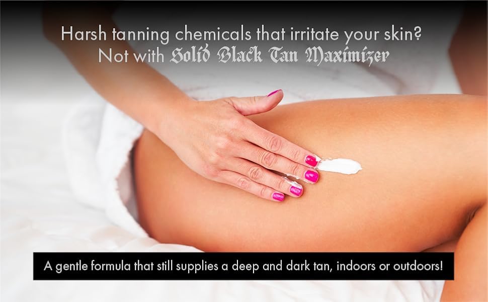 Millennium Tanning Solid Black Hypoallergenic Tan Maximizer with Hemp – Indoor/Outdoor Dark Lotion 13 oz