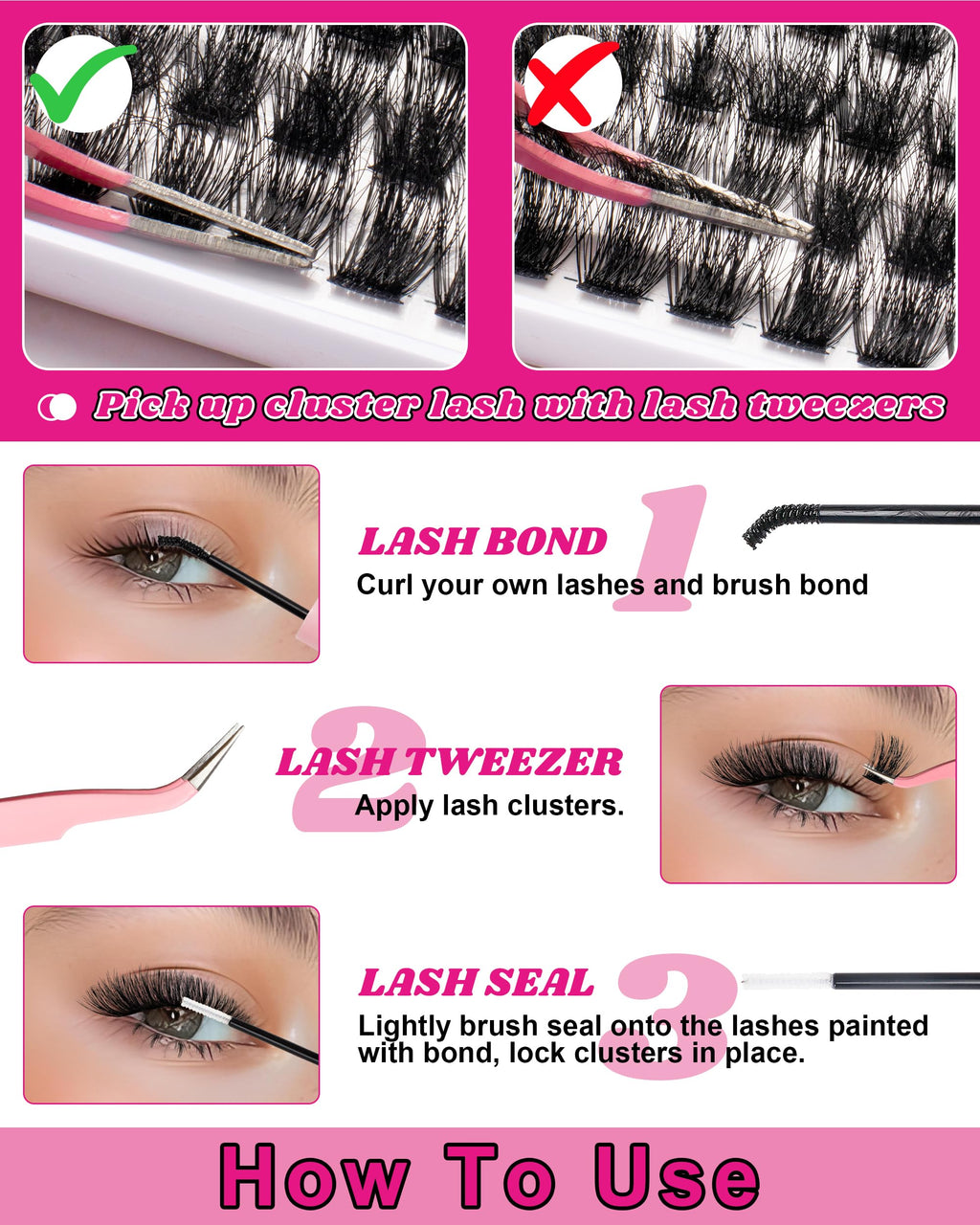 MilyBest Fable Lash Clusters Kit - DIY Volume Lashes 10-18mm