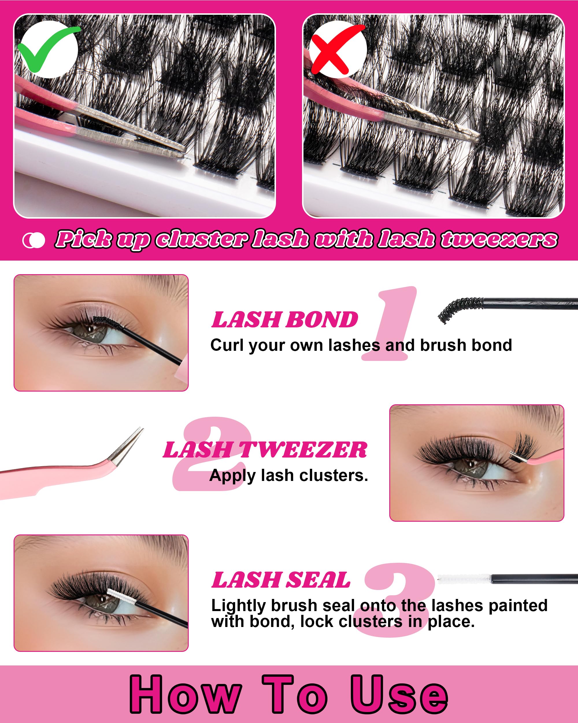 MilyBest Fable Lash Clusters Kit - DIY Volume Lashes 10-18mm