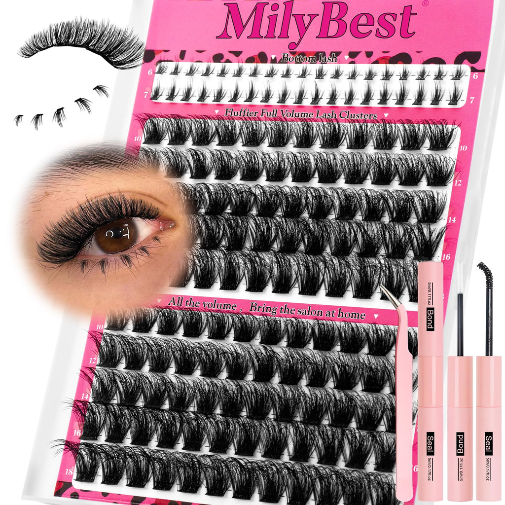 MilyBest Fable Lash Clusters Kit - DIY Volume Lashes 10-18mm