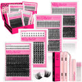 MilyBest Lash Clusters Kit 864pcs – D-Curl Lashes, 4 Styles, DIY Extensions
