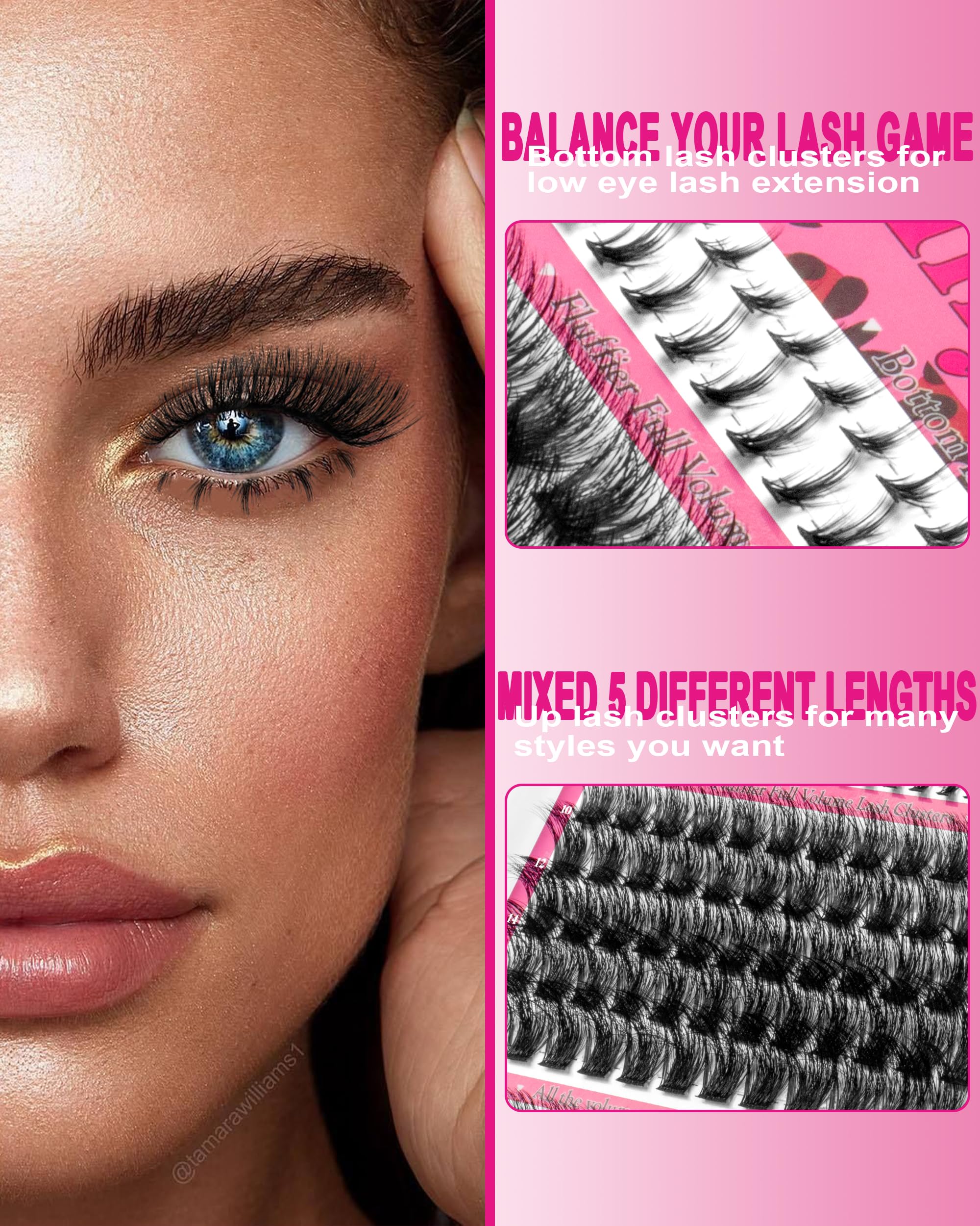 MilyBest Fable Lash Clusters Kit - DIY Volume Lashes 10-18mm