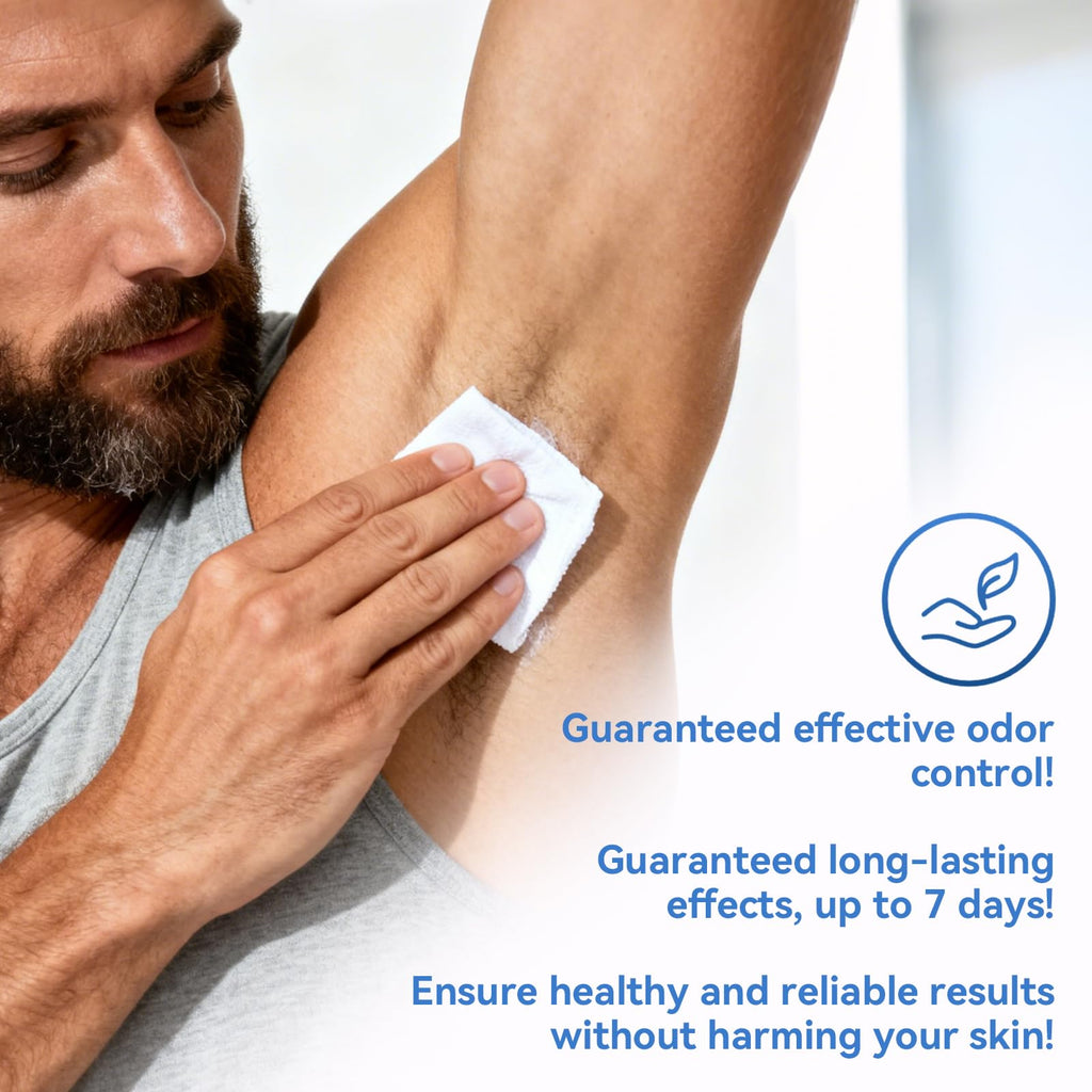MIMORS Deodorant Body Wipes – 7 Days Odor Control, Aluminum-Free, Unscented