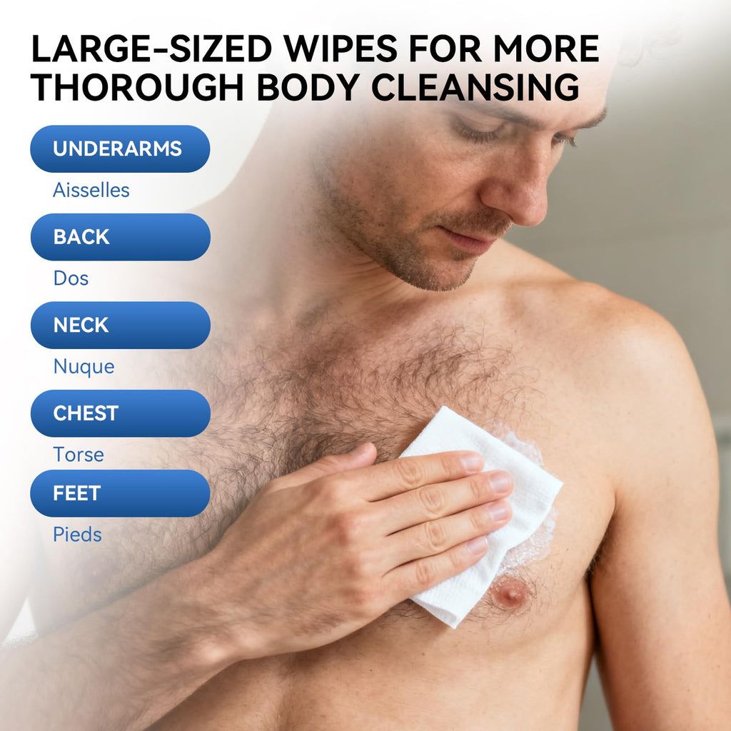 MIMORS Deodorant Body Wipes – 7 Days Odor Control, Aluminum-Free, Unscented