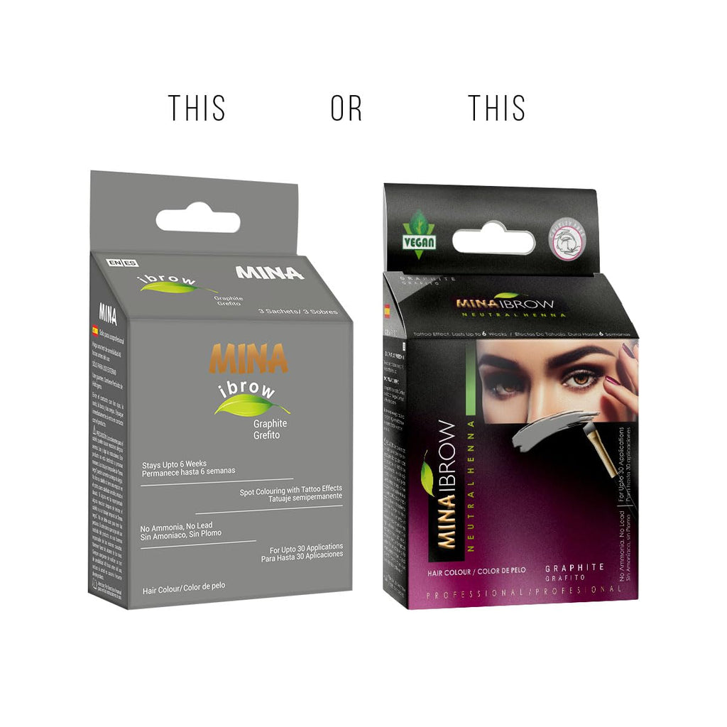 MINA iBrow Henna Hair Color Kit Graphite – Ammonia Free, Cruelty Free, Up to 6 Weeks | MinaiBrow
