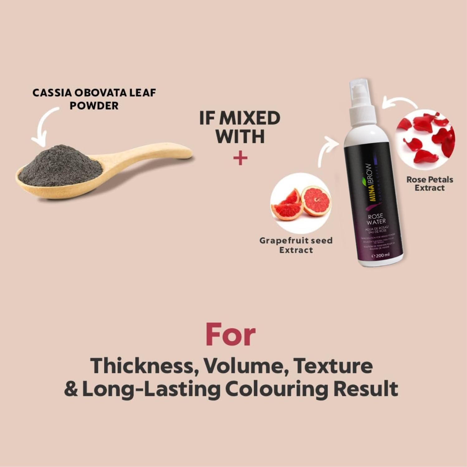 MinaiBrow Mina ibrow Hair Color Gray Brown – Long-Lasting Natural Tint, Vegan & Cruelty-Free