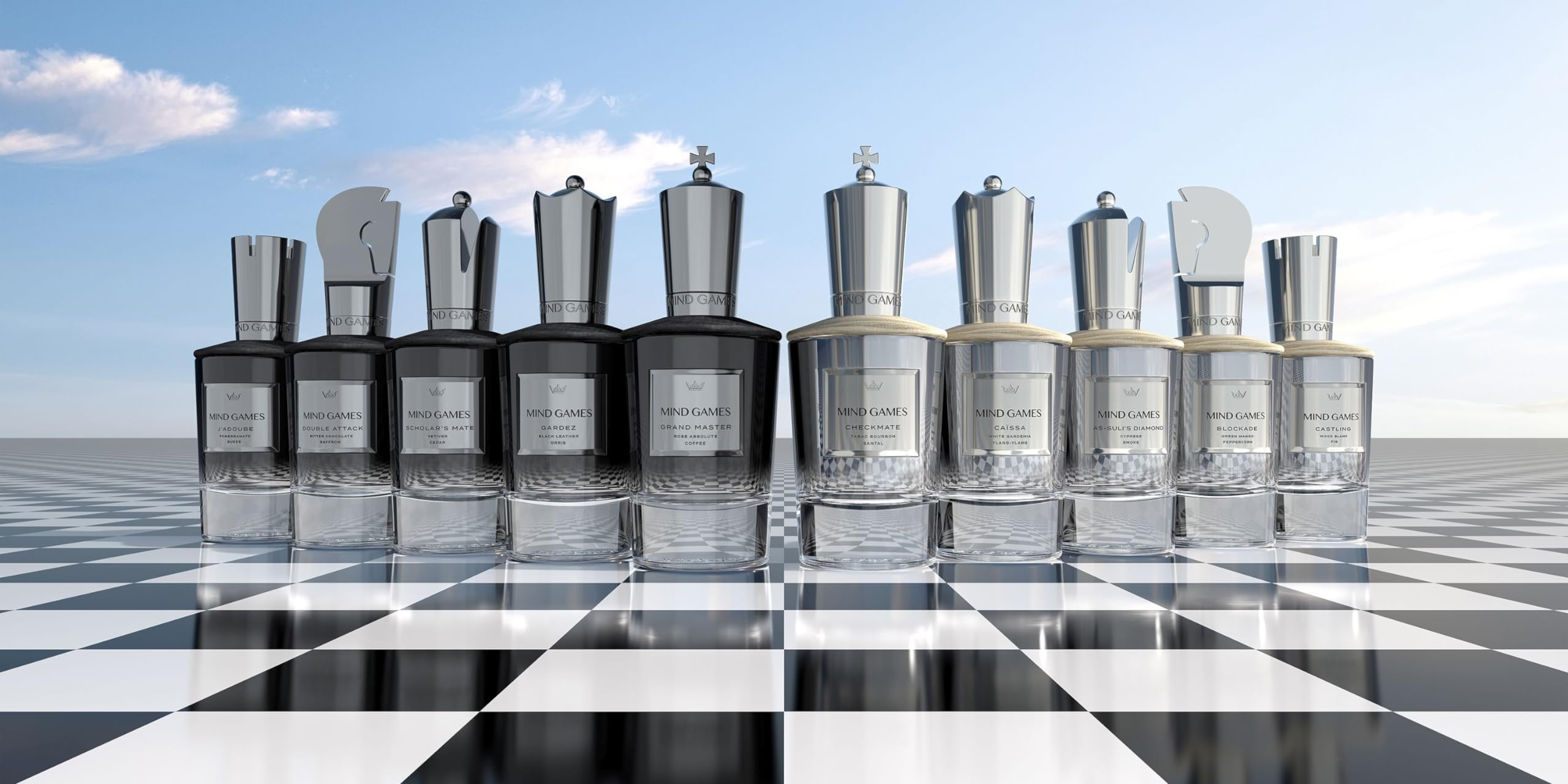 MIND GAMES 10 Piece Sample Discovery Set – Luxury Designer Perfume Mini Kit for Women & Men