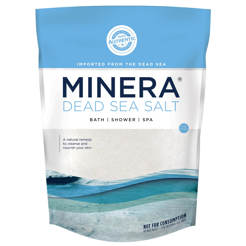 Minera Fine Grain Dead Sea Salt – 15 lb Bulk Bath Salt, Unscented & Pure
