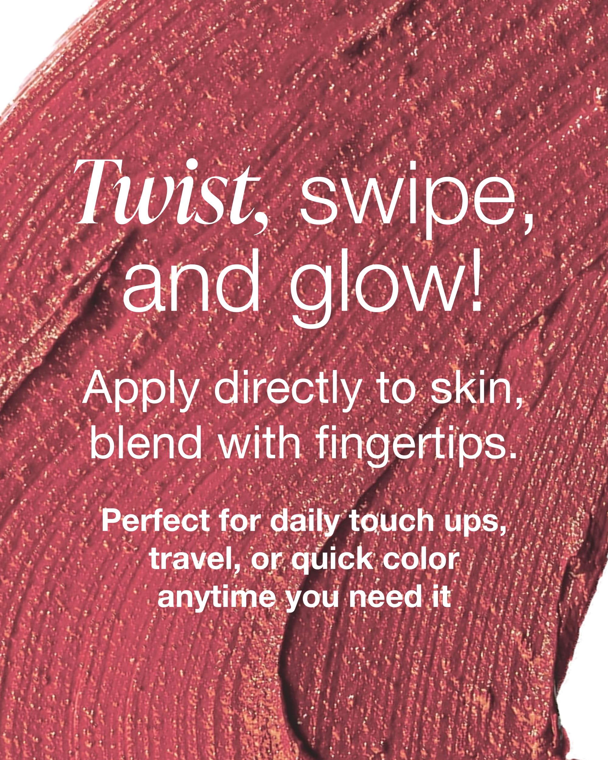 Mineral Fusion 3-in-1 Color Stick – Hydrating Tinted Blush for Cheeks, Lips & Eyes | Berry Glow