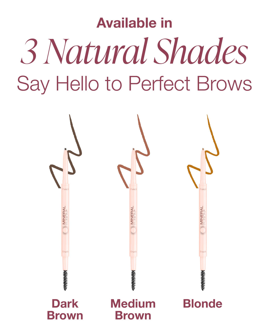 Mineral Fusion Retractable Brow Pencil (Medium Brown) – 2025 Beauty Heroes Award Winner | Shape & Define