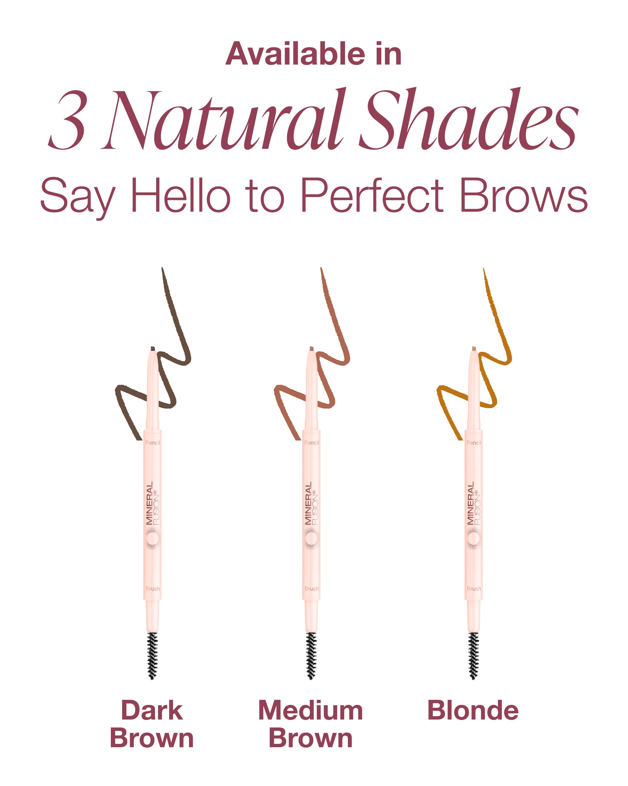 Mineral Fusion Retractable Brow Pencil (Medium Brown) – 2025 Beauty Heroes Award Winner | Shape & Define