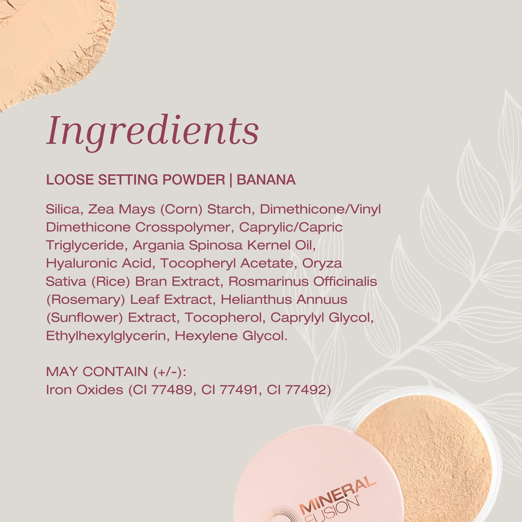 Mineral Fusion Flawless Finish Setting Powder Banana | Lightweight, Oil-Absorbing, Soft-Focus Finish