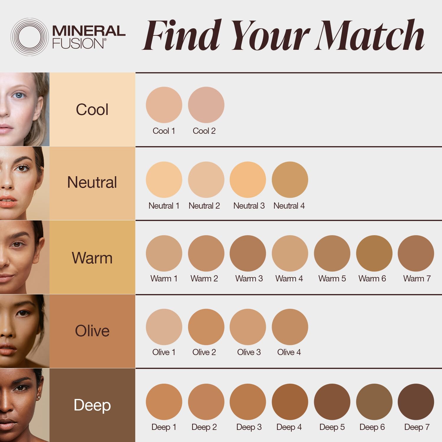 Mineral Fusion Pressed Powder Foundation Deep 2 – Tan with Golden Undertones, Matte Finish
