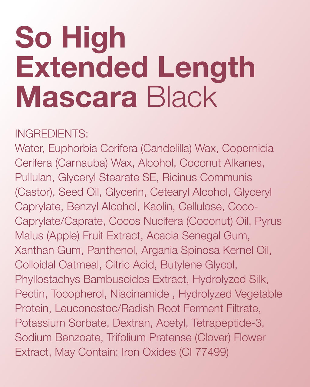 Mineral Fusion So High Extended Length Mascara – Long-Wear, Hypoallergenic, No Smudge (Black)