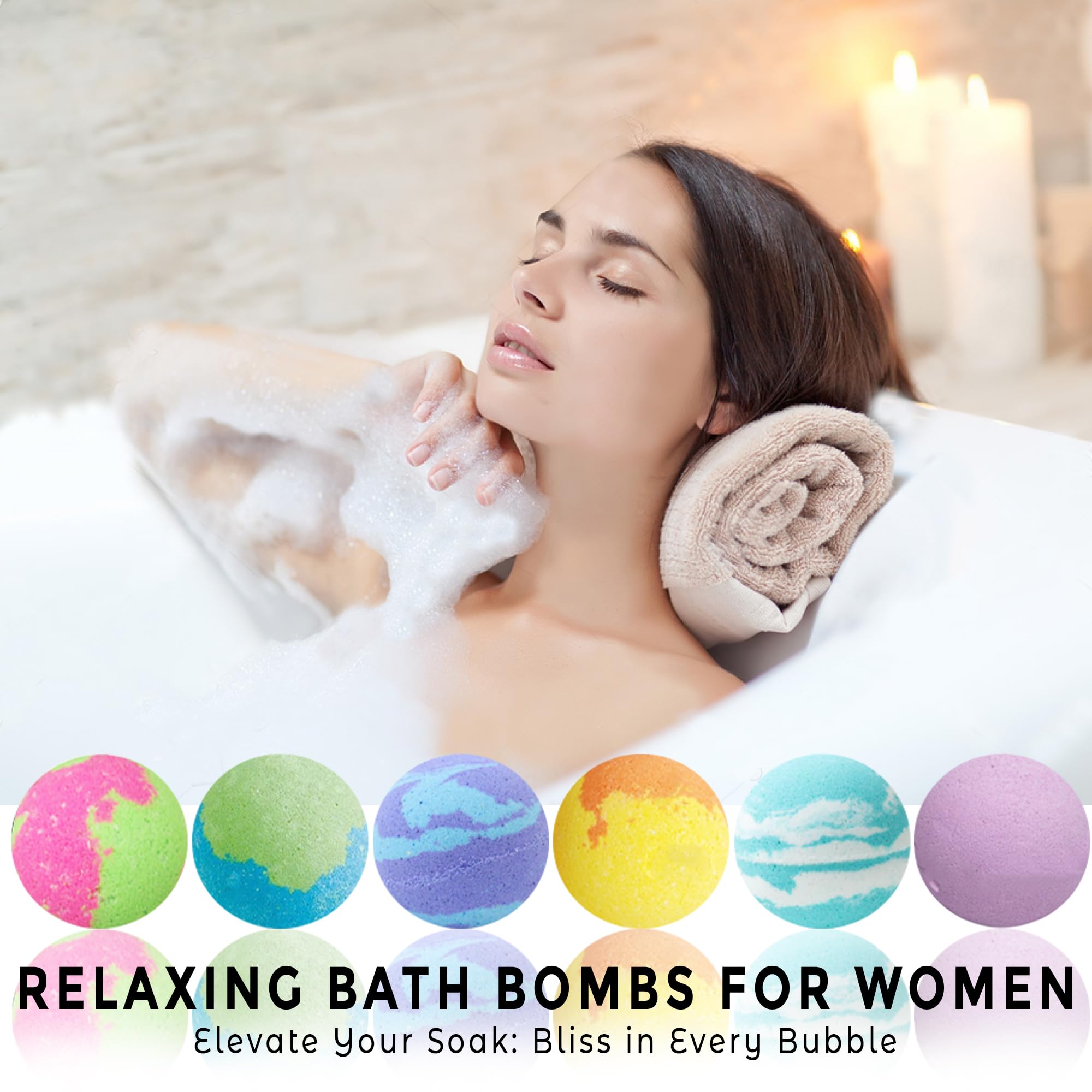 Mineral Me California Bath Bombs for Women – 12 Natural & Organic with Essential Oils & Shea Butter