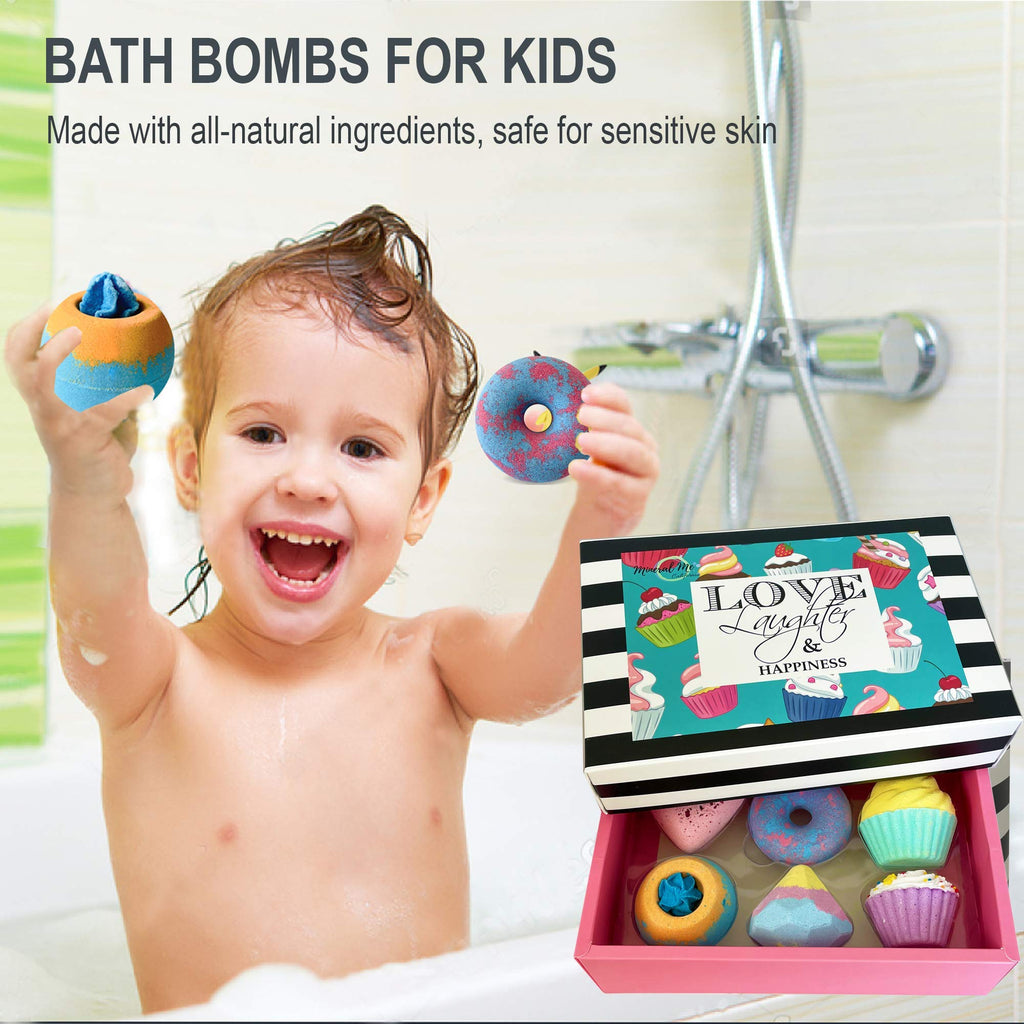 Mineral Me California Bath Bombs for Girls – 6 Organic Gift Set