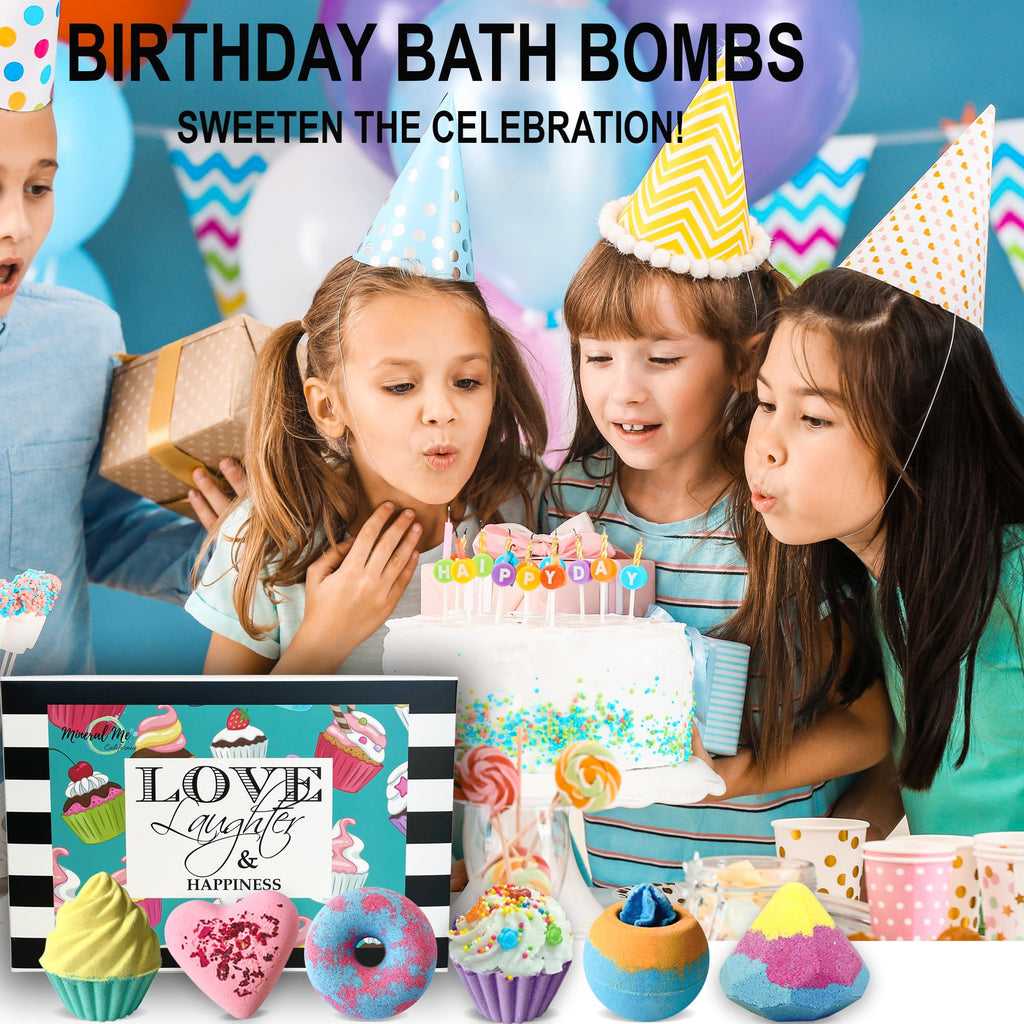 Mineral Me California Bath Bombs for Girls – 6 Organic Gift Set