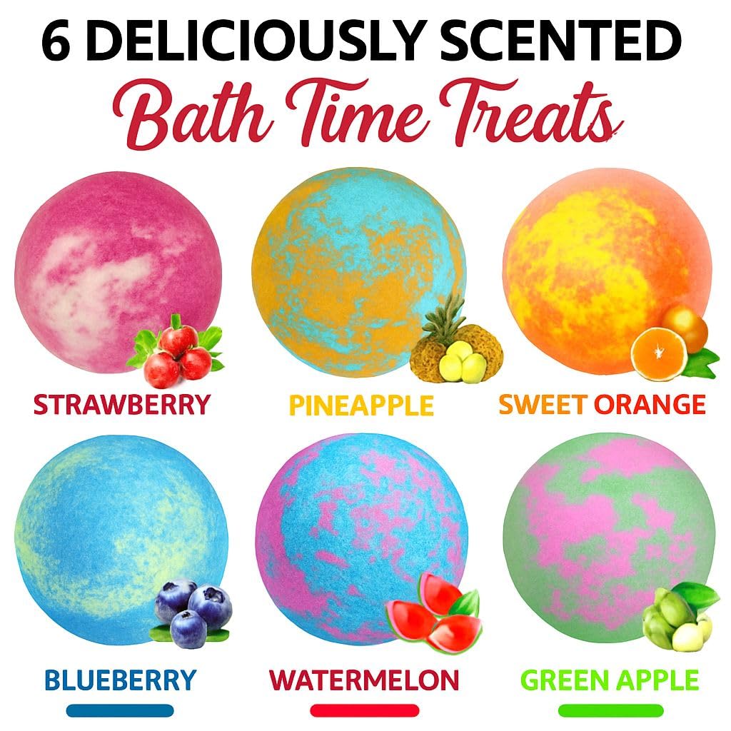 Mineral Me California Mermaid Bath Bombs for Kids – Jewelry Inside & Jewelry Box