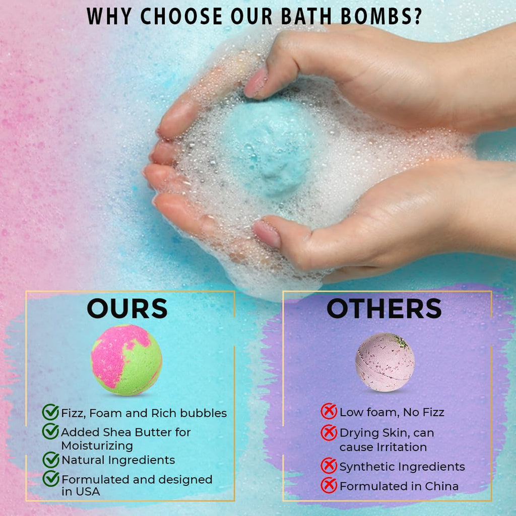 Mineral Me California Valentines Bath Bombs Gift Set – 24 Natural & Organic Bath Bombs