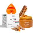 Minimo Glow Citrus Peach Turmeric Face Scrub — 5 oz with Heart Applicator
