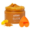 Minimo Glow Turmeric Face Scrub Unscented with Heart Applicator – All Skin Types – 5 fl oz
