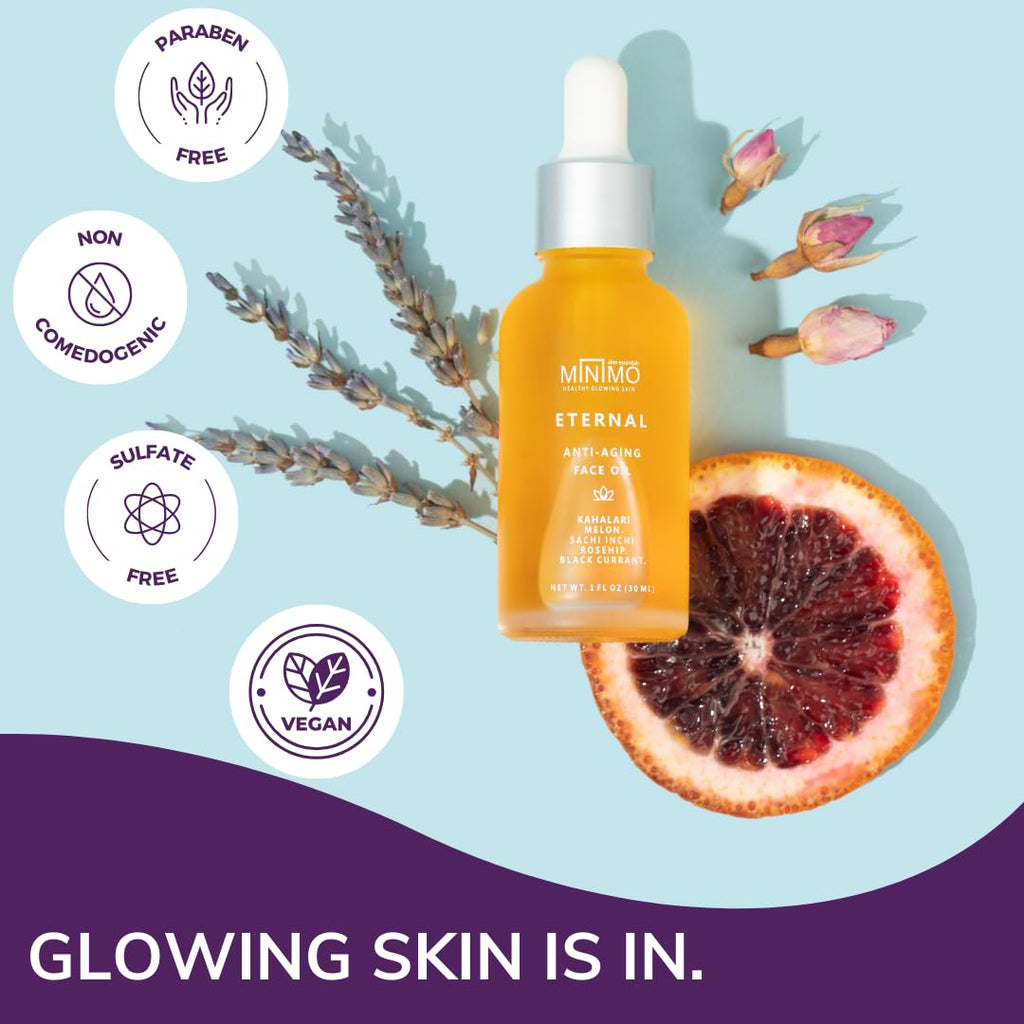 Minimo Skin Essentials Vitamin C Glow Face Oil – Lightweight Nourishing Facial Oil by Minimo Bath & Body (1 oz)