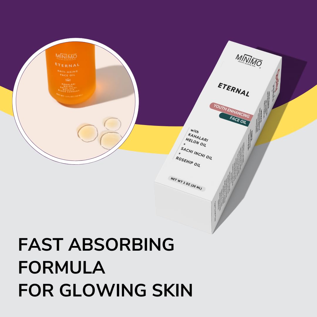 Minimo Skin Essentials Vitamin C Glow Face Oil – Lightweight Nourishing Facial Oil by Minimo Bath & Body (1 oz)