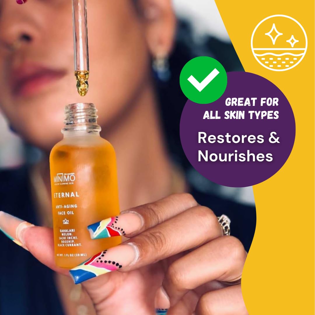 Minimo Skin Essentials Vitamin C Glow Face Oil – Lightweight Nourishing Facial Oil by Minimo Bath & Body (1 oz)