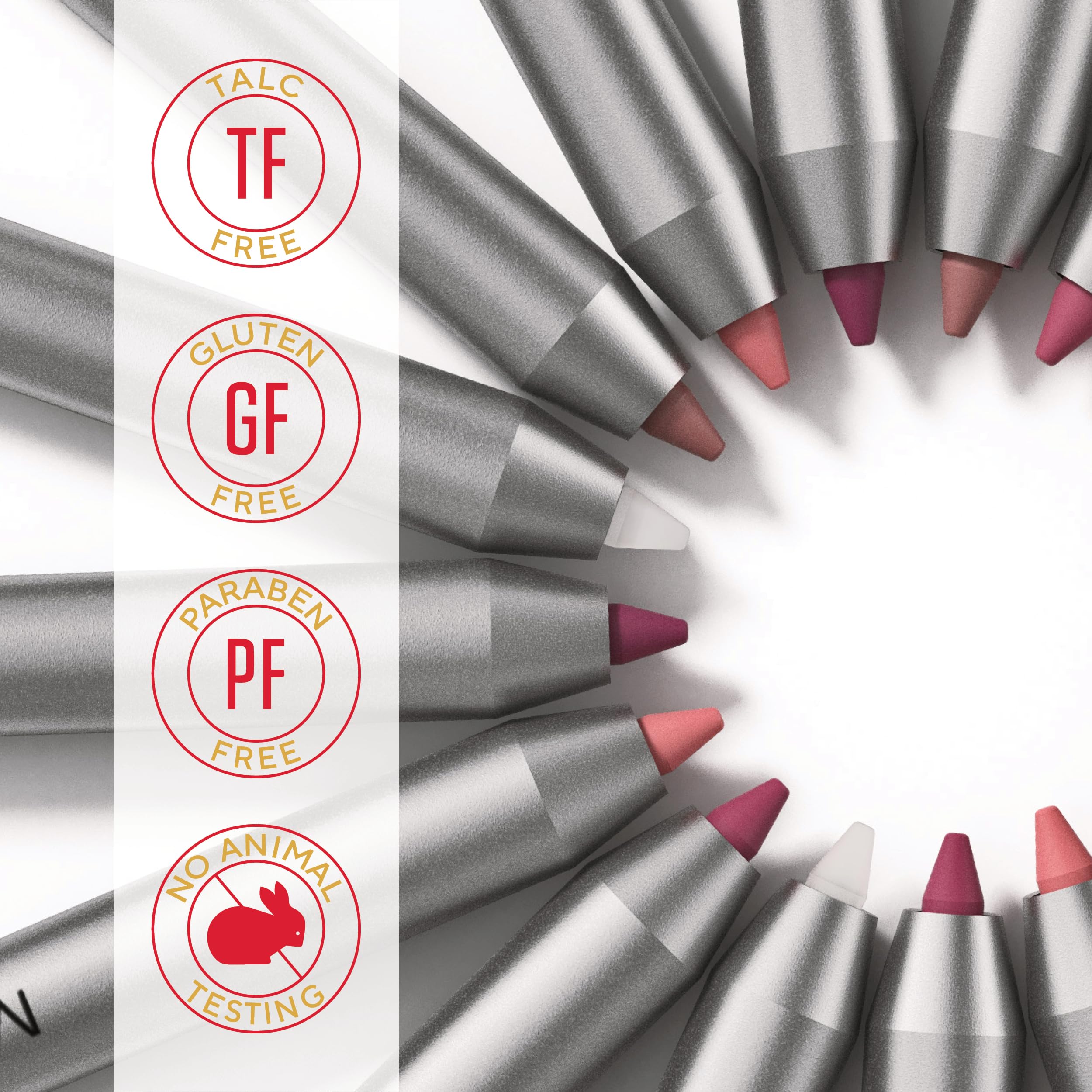 Mirabella Line and Define Lip Definer – Retractable Lip Pencil with Built-In Sharpener (Bratty)