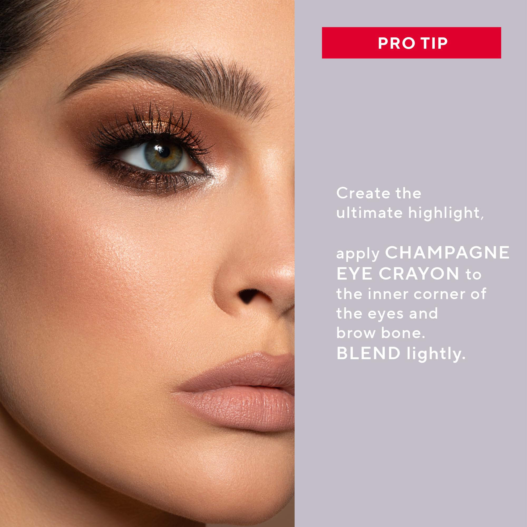 Mirabella Eye Crayon Jumbo Waterproof Eyeliner Pencil in Champagne – 2-in-1 Pigment & Shadow, All-Day Wear