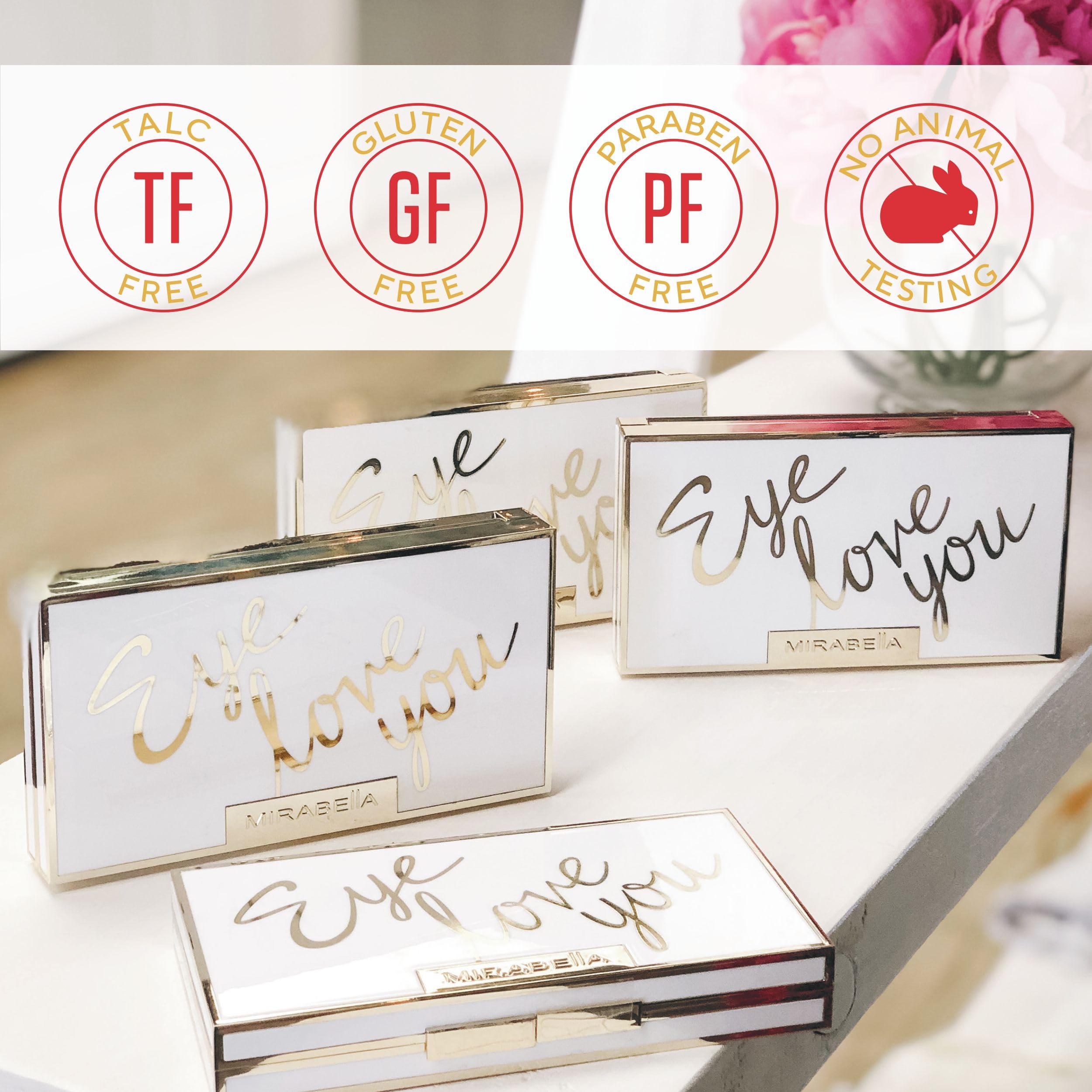 Mirabella Eye Love You Neutral Shimmer Palette – 9 Pigmented Matte & Shimmer Shades | Romance